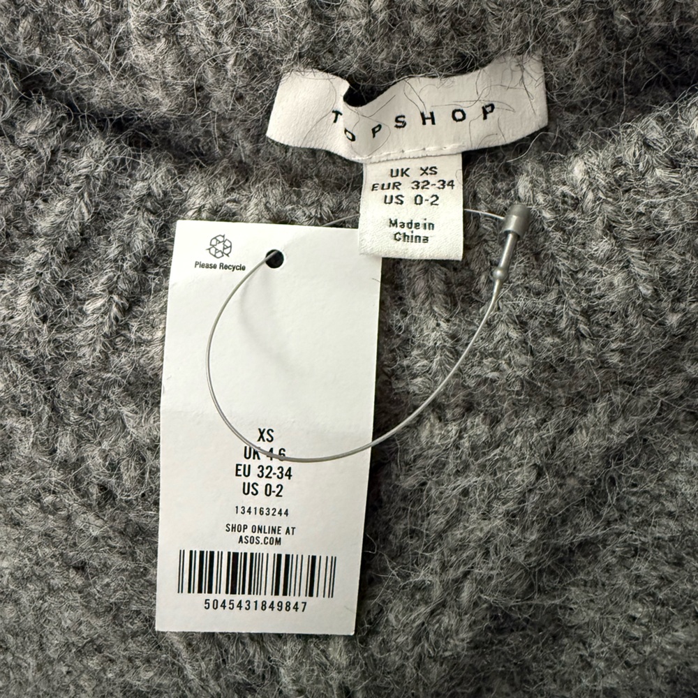 Topshop Gray Sweater Dress - Picture 2 of 2